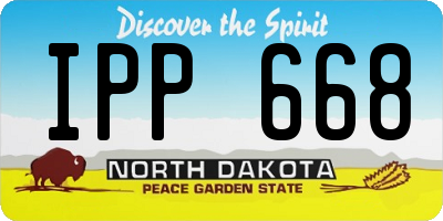 ND license plate IPP668