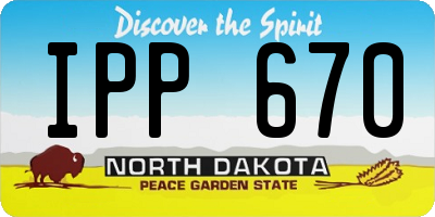 ND license plate IPP670