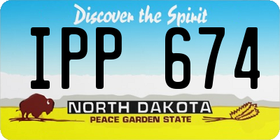 ND license plate IPP674