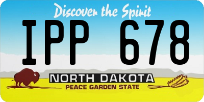 ND license plate IPP678