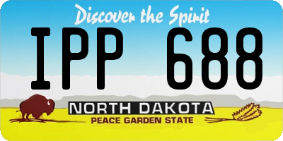 ND license plate IPP688