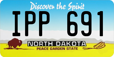 ND license plate IPP691