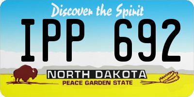 ND license plate IPP692