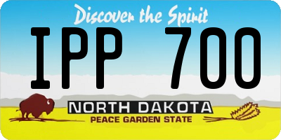ND license plate IPP700