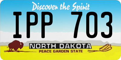 ND license plate IPP703