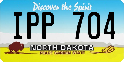 ND license plate IPP704