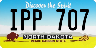 ND license plate IPP707