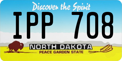 ND license plate IPP708