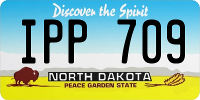 ND license plate IPP709