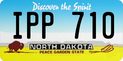 ND license plate IPP710