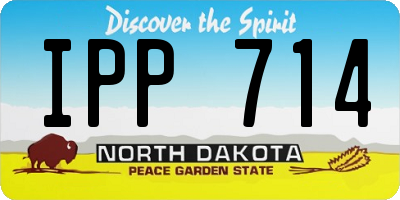 ND license plate IPP714