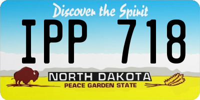ND license plate IPP718