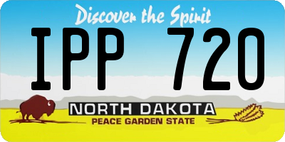 ND license plate IPP720