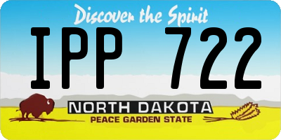 ND license plate IPP722