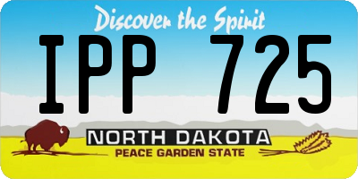 ND license plate IPP725
