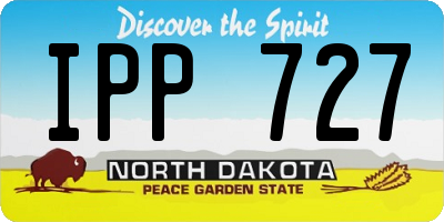 ND license plate IPP727