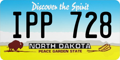 ND license plate IPP728