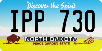 ND license plate IPP730