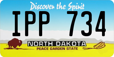 ND license plate IPP734