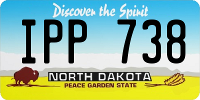 ND license plate IPP738