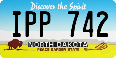 ND license plate IPP742
