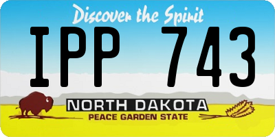ND license plate IPP743
