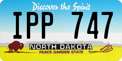 ND license plate IPP747