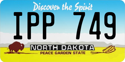 ND license plate IPP749