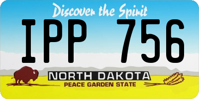 ND license plate IPP756