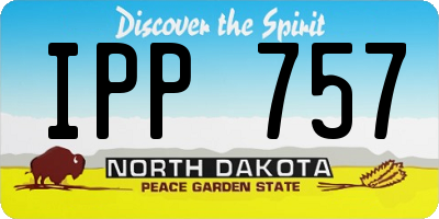 ND license plate IPP757