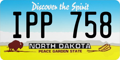 ND license plate IPP758