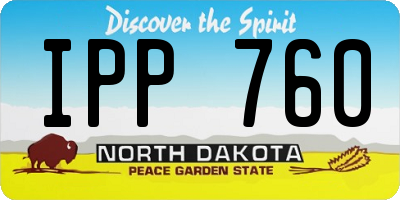 ND license plate IPP760