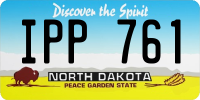 ND license plate IPP761