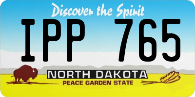 ND license plate IPP765