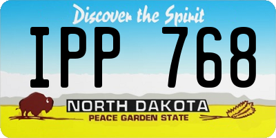 ND license plate IPP768