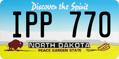 ND license plate IPP770