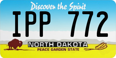 ND license plate IPP772