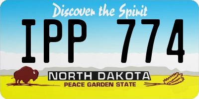 ND license plate IPP774