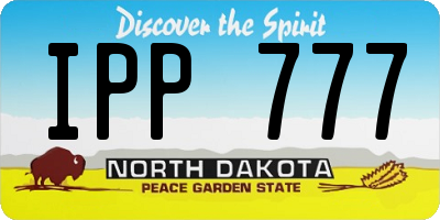 ND license plate IPP777