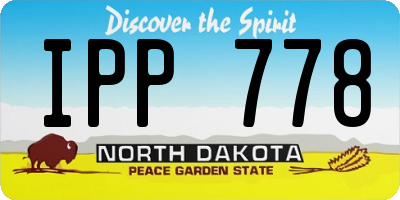 ND license plate IPP778