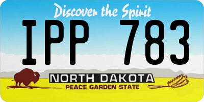 ND license plate IPP783