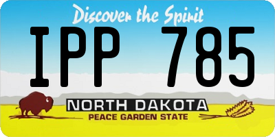 ND license plate IPP785