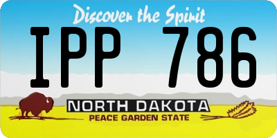 ND license plate IPP786
