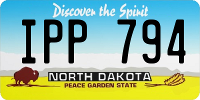 ND license plate IPP794