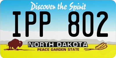 ND license plate IPP802