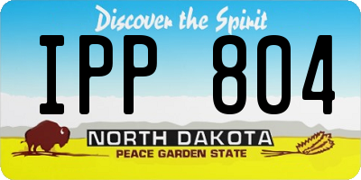 ND license plate IPP804