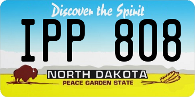 ND license plate IPP808