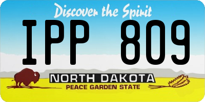 ND license plate IPP809