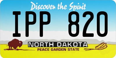 ND license plate IPP820