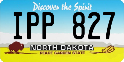 ND license plate IPP827